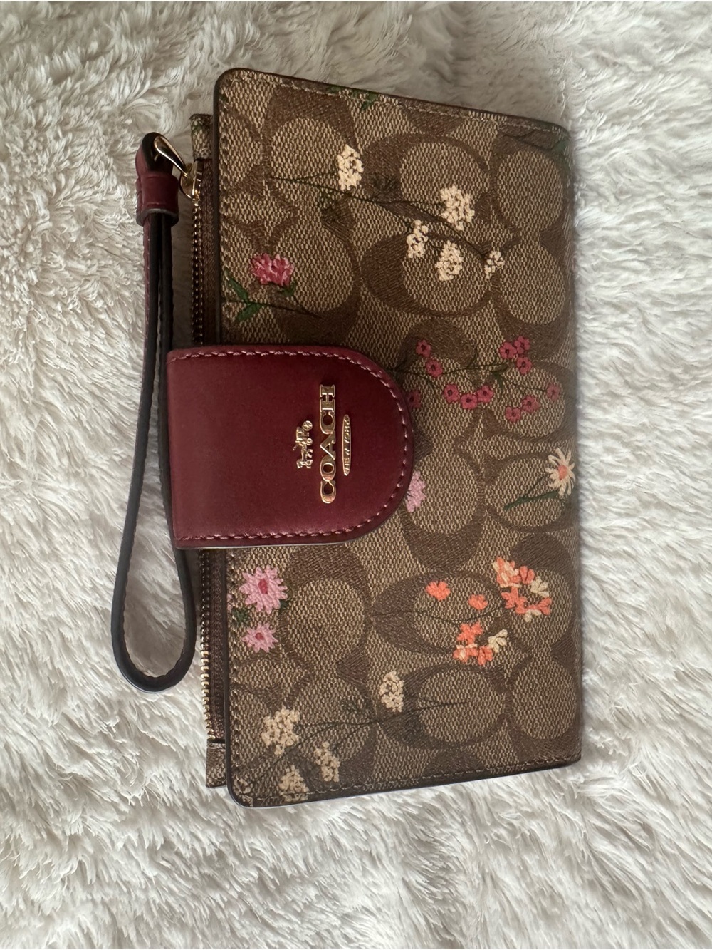 Coach Wildflower Tech Phone Wallet/Wristlet